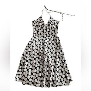 Vintage Y2K Charlotte Russe Polka Dot Halter Swing Dress